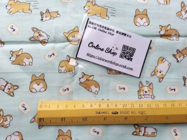 Photo3: 💢 買滿包郵｜💢 1y 現貨｜🇹🇼 台灣布｜雙層紗布｜小柯基｜狗｜動物 🎀 客人作品分享 🎀 (3)