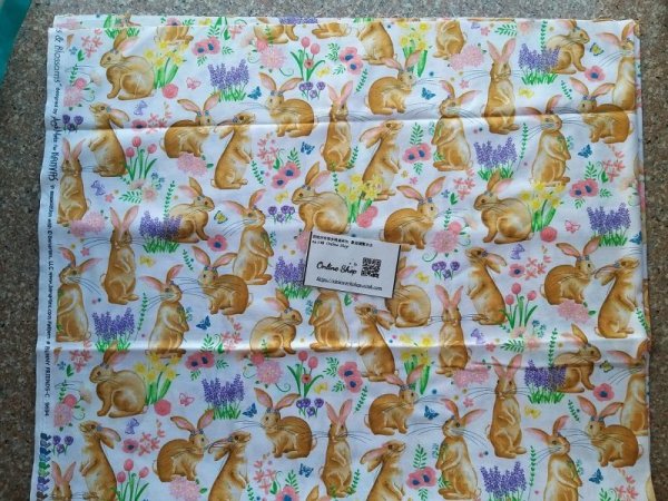 Photo3: ➖ 減價｜‼️不適用於 滿 $350 包郵 及 滿 $600 減 $30｜💢 0.5y 現貨｜🇺🇸 美國布｜Rabbit｜Bunny｜兔仔｜動物｜花｜植物 (3)