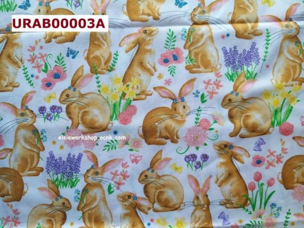 Photo2: ➖ 減價｜‼️不適用於 滿 $350 包郵 及 滿 $600 減 $30｜💢 0.5y 現貨｜🇺🇸 美國布｜Rabbit｜Bunny｜兔仔｜動物｜花｜植物 (2)