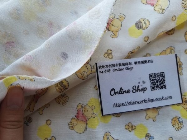 Photo4: ➖ 減價｜‼️不適用於 滿 $350 包郵 及 滿 $600 減 $30｜💢 0.5m 現貨｜🇯🇵 日本製｜100% 棉 👶 雙層紗布｜Disney Winnie the Pooh  (4)
