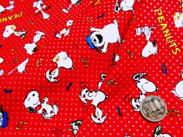 Photo3: 🔥 瘋狂亂減｜‼️不適用於 滿 $350 包郵 及 滿 $600 減 $30｜紅 1m 現貨｜🇯🇵 日本布｜牛津布｜星星底｜Snoppy 💕 客人作品分享系列 💕 (3)