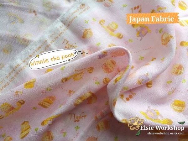 Photo2: ➖ 減價｜‼️不適用於 滿 $350 包郵 及 滿 $600 減 $30｜💢 現貨｜🇯🇵 日本布｜👶 雙層紗布｜Disney Winnie the pooh 💕 客人作品分享系列 💕 (2)