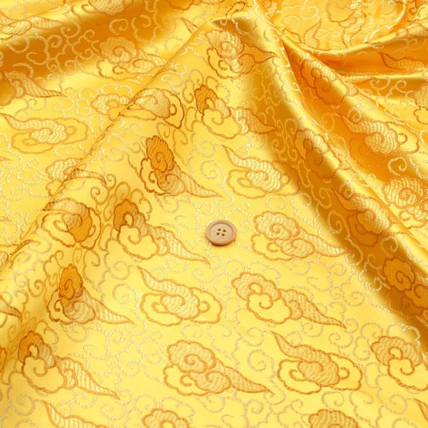 Photo3: ➖ 大減價｜💢 買滿包郵｜💢 金、銀 各 1m 現貨｜🇯🇵 日本布｜緞面提花 ( 100％尼龍緯紗：100％滌綸 )｜和風｜白雲｜佛系 📌 圖案較大 📌 (3)