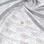 Photo6: ➖ 大減價｜💢 買滿包郵｜💢 金、銀 各 1m 現貨｜🇯🇵 日本布｜緞面提花 ( 100％尼龍緯紗：100％滌綸 )｜和風｜白雲｜佛系 📌 圖案較大 📌 (6)