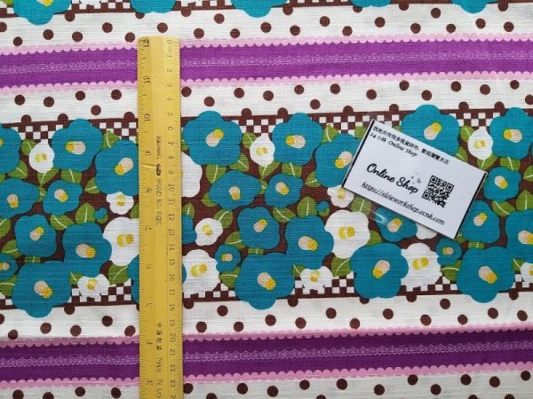 Photo4: ➖ 減價｜‼️不適用於 滿 $350 包郵 及 滿 $600 減 $30｜💢 2m 現貨｜🇯🇵 日本布｜薄棉｜竹節紋｜和風｜和調山茶花 2020 (4)