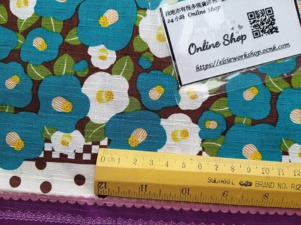 Photo5: ➖ 減價｜‼️不適用於 滿 $350 包郵 及 滿 $600 減 $30｜💢 2m 現貨｜🇯🇵 日本布｜薄棉｜竹節紋｜和風｜和調山茶花 2020 (5)