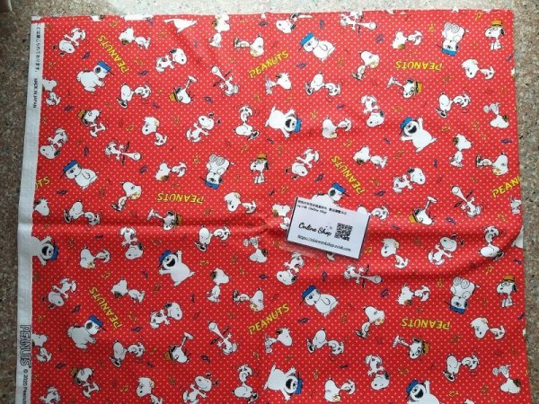 Photo4: 🔥 瘋狂亂減｜‼️不適用於 滿 $350 包郵 及 滿 $600 減 $30｜紅 1m 現貨｜🇯🇵 日本布｜牛津布｜星星底｜Snoppy 💕 客人作品分享系列 💕 (4)
