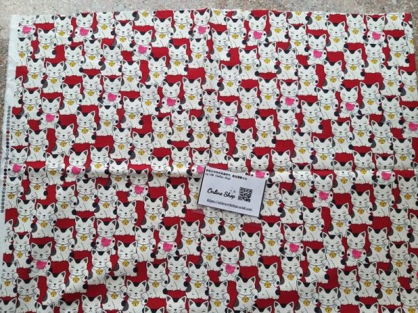 Photo4: ➖ 減價｜‼️ 不享 滿 $250 包郵 ‼️不享 滿 $600 減 $30｜💢 紅、深藍 各1y 現貨｜🇹🇼 台灣布｜厚棉｜鯉魚招財貓 (4)