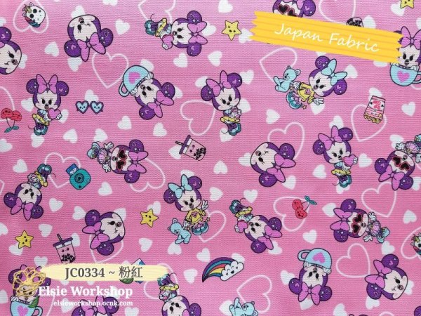 Photo3: 🔥 瘋狂亂減｜‼️不適用於 滿 $350 包郵 及 滿 $600 減 $30｜💢 0.5 m  現貨｜🇯🇵 日本製｜100% 棉 牛津布｜Disney Minnie Japan Fabric (3)