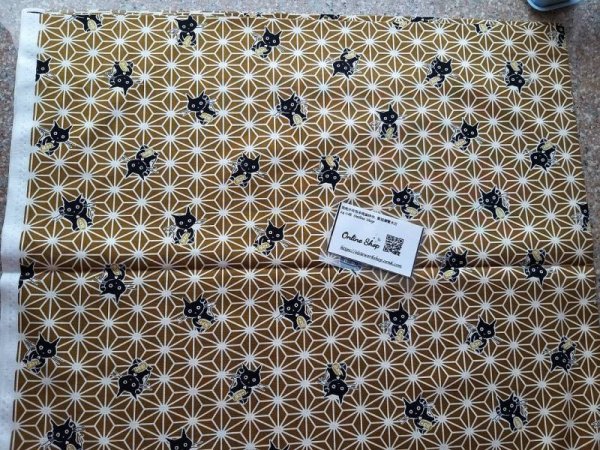 Photo3: ➖ 減價｜‼️不適用於 滿 $350 包郵 及 滿 $600 減 $30｜💢 1m 現貨｜🇯🇵 日本布｜薄棉｜和風｜大麻葉｜黑貓 💕 客人作品分享系列 💕 (3)