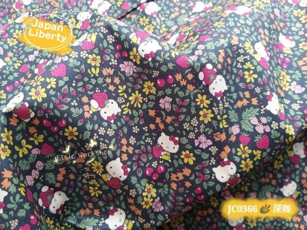 Photo3: ➖ 減價｜‼️不適用於 滿 $350 包郵 及 滿 $600 減 $30｜💢 0.5m 現貨｜🇯🇵 日本製｜Liberty ~ 柔軟 、輕盈｜45週年版｜Hello Kitty and 🍓 Strawberry Garden｜2021  (3)