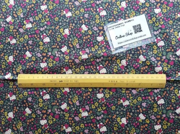 Photo6: ➖ 減價｜‼️不適用於 滿 $350 包郵 及 滿 $600 減 $30｜💢 0.5m 現貨｜🇯🇵 日本製｜Liberty ~ 柔軟 、輕盈｜45週年版｜Hello Kitty and 🍓 Strawberry Garden｜2021  (6)