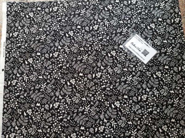 Photo7: ➖ 減價｜‼️不適用於 滿 $350 包郵 及 滿 $600 減 $30｜💢 黑 1m｜藍綠 2 m 現貨｜🇯🇵 日本製｜薄棉｜剪影貓和花 (7)