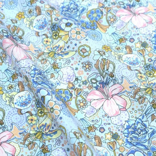 Photo9: ➖ 減價｜‼️ 不享 滿 $250 包郵 ‼️不享 滿 $600 減 $30｜💢 橙、粉、藍 各有 0.5y 現貨｜🇹🇼 台灣製｜薄棉｜迷幻花園 (9)