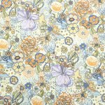 Photo3: ➖ 減價｜‼️ 不享 滿 $250 包郵 ‼️不享 滿 $600 減 $30｜💢 橙、粉、藍 各有 0.5y 現貨｜🇹🇼 台灣製｜薄棉｜迷幻花園 (3)