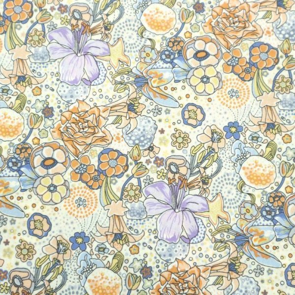 Photo3: ➖ 減價｜‼️ 不享 滿 $250 包郵 ‼️不享 滿 $600 減 $30｜💢 橙、粉、藍 各有 0.5y 現貨｜🇹🇼 台灣製｜薄棉｜迷幻花園 (3)