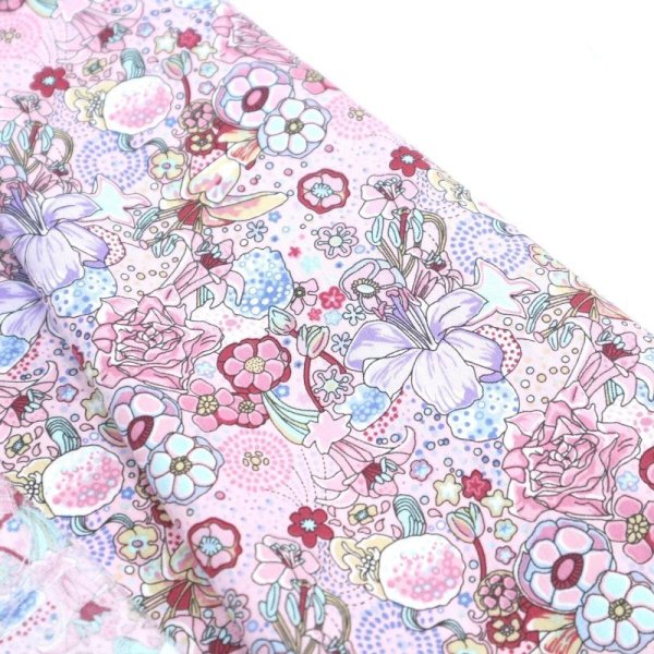 Photo8: ➖ 減價｜‼️ 不享 滿 $250 包郵 ‼️不享 滿 $600 減 $30｜💢 橙、粉、藍 各有 0.5y 現貨｜🇹🇼 台灣製｜薄棉｜迷幻花園 (8)