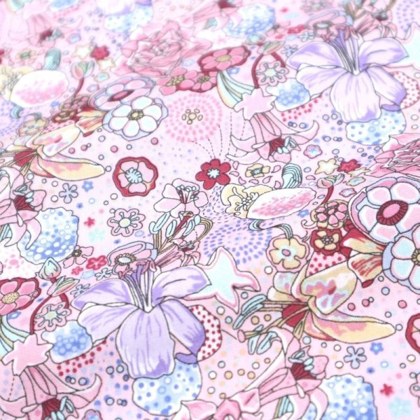 Photo6: ➖ 減價｜‼️ 不享 滿 $250 包郵 ‼️不享 滿 $600 減 $30｜💢 橙、粉、藍 各有 0.5y 現貨｜🇹🇼 台灣製｜薄棉｜迷幻花園 (6)