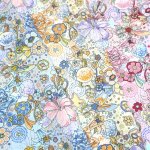 Photo1: ➖ 減價｜‼️ 不享 滿 $250 包郵 ‼️不享 滿 $600 減 $30｜💢 橙、粉、藍 各有 0.5y 現貨｜🇹🇼 台灣製｜薄棉｜迷幻花園 (1)