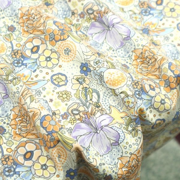 Photo2: ➖ 減價｜‼️ 不享 滿 $250 包郵 ‼️不享 滿 $600 減 $30｜💢 橙、粉、藍 各有 0.5y 現貨｜🇹🇼 台灣製｜薄棉｜迷幻花園 (2)