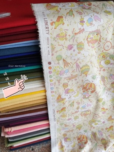 Photo6: ➖ 減價｜‼️不適用於 滿 $350 包郵 及 滿 $600 減 $30｜💢淡黃 有 1m 現貨｜🇯🇵 日本製｜Liberty ~ 柔軟 、輕盈｜45週年版｜Little Twin Stars (6)