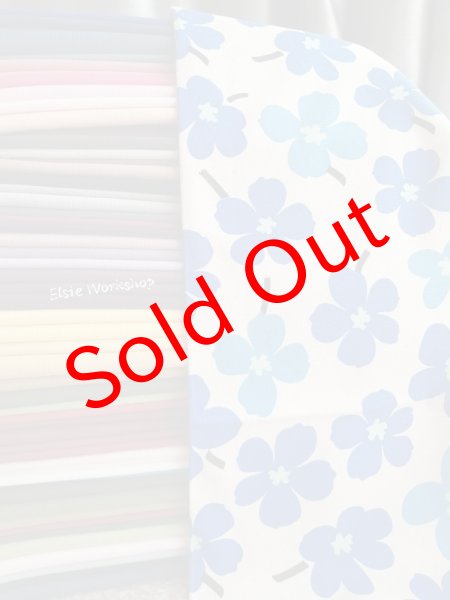 Photo5: ➖ 減價｜‼️ 不享 滿 $250 包郵 ‼️不享 滿 $600 減 $30｜💢 米底藍花 1y 現貨｜🇹🇼 台灣布｜厚棉｜酢漿草｜北歐風花朵 (5)