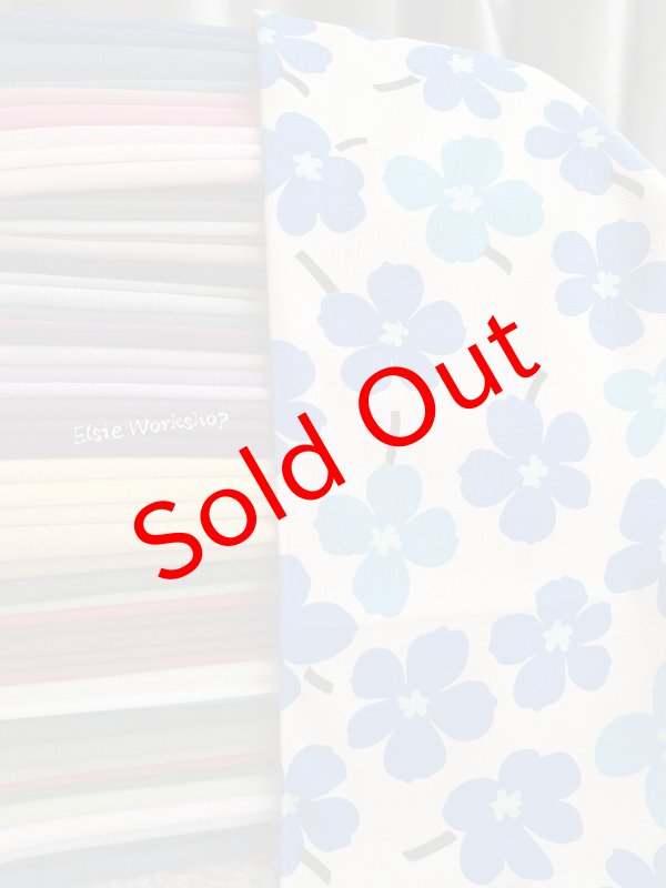 Photo5: ➖ 減價｜‼️ 不享 滿 $250 包郵 ‼️不享 滿 $600 減 $30｜💢 米底藍花 1y 現貨｜🇹🇼 台灣布｜厚棉｜酢漿草｜北歐風花朵 (5)