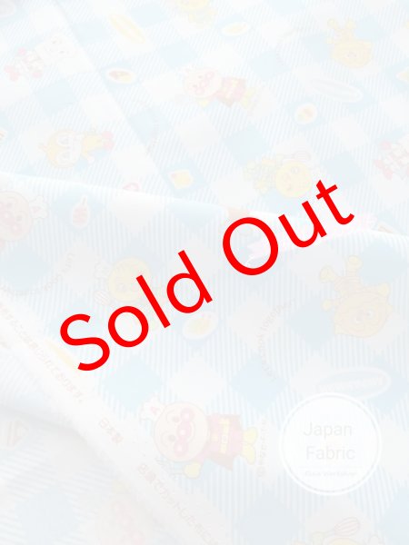 Photo1: 🔥 瘋狂亂減｜‼️不適用於 滿 $350 包郵 及 滿 $600 減 $30｜💢 藍色 1m 現貨｜🇯🇵 日本製｜薄棉｜麵包超人 Anpanman Japan Fabric (1)