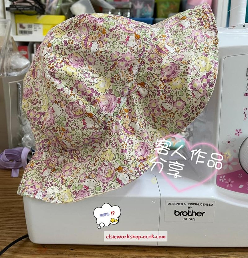 Photo1: ➖ 減價｜‼️不適用於 滿 $350 包郵 及 滿 $600 減 $30｜💢 深藍 有 1 m  現貨｜🇯🇵 日本布｜Liberty ~ 柔軟 、輕盈｜45週年版｜Hello Kitty and Rose Garden 2019 💕 客人作品分享系列 💕 