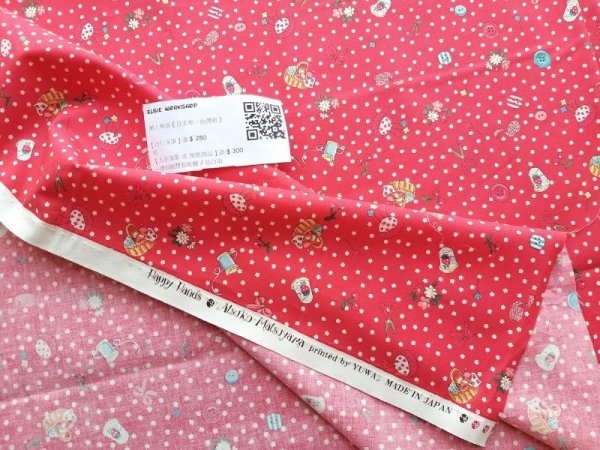 Photo8: ➖ 減價｜‼️不適用於 滿 $350 包郵 及 滿 $600 減 $30｜💢 各有 0.5m 現貨｜🇯🇵 日本布｜薄棉｜YUWA｜松山敦子｜縫紉工具、櫻桃和花束 (8)