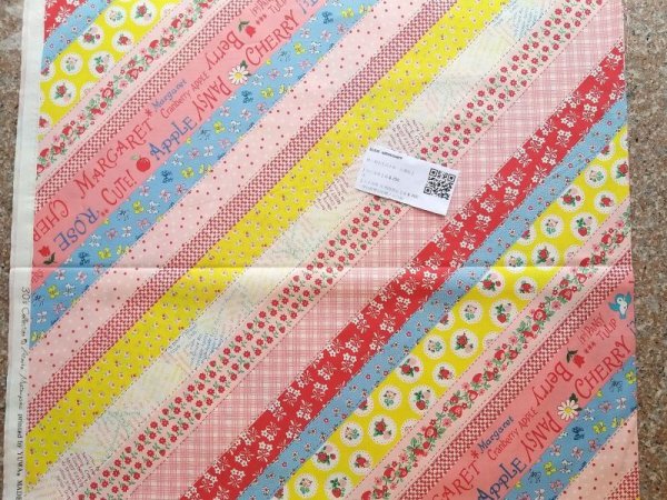 Photo4: ➖ 減價品｜‼️不適用於 滿 $350 包郵 及 滿 $600 減 $30｜💢 2色各有 1 塊 0.5m 現貨｜🇯🇵 日本布｜YUWA｜薄棉｜松山敦子｜Bias Ribbon｜士多啤梨 (4)