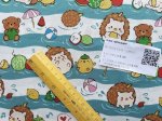 Photo4: ➖ 減價｜‼️ 不享 滿 $250 包郵 ‼️不享 滿 $600 減 $30｜💢 湖水藍 1 y 現貨｜🇹🇼 台灣製｜薄棉｜刺蝟小雞水果風｜Cute hedgehog and fruit Summer Fabric  (4)