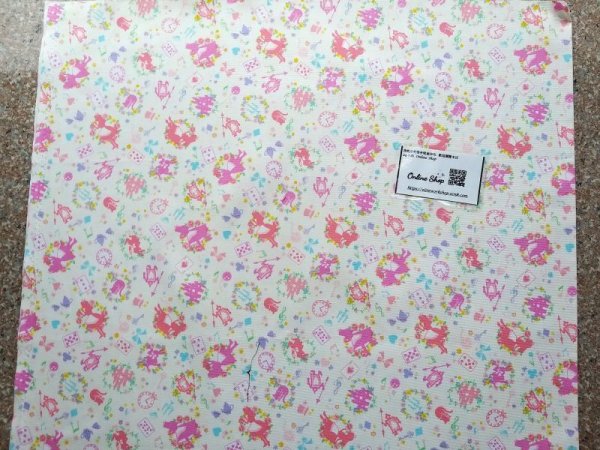 Photo3: ➖ 減價｜‼️不適用於 滿 $350 包郵 及 滿 $600 減 $30｜💢 米白、粉紅各 有 0.5m 現貨｜🇯🇵 日本製｜牛津布｜愛麗絲夢遊仙境 (3)