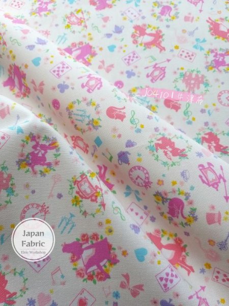 Photo2: ➖ 減價｜‼️不適用於 滿 $350 包郵 及 滿 $600 減 $30｜💢 米白、粉紅各 有 0.5m 現貨｜🇯🇵 日本製｜牛津布｜愛麗絲夢遊仙境 (2)