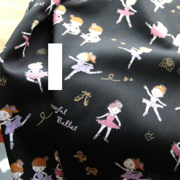 Photo6: ➖ 減價｜‼️不適用於 滿 $350 包郵 及 滿 $600 減 $30｜💢 米黃、粉、黑 各有 1y 現貨｜🇹🇼 台灣布｜薄棉｜芭蕾舞少女 (6)