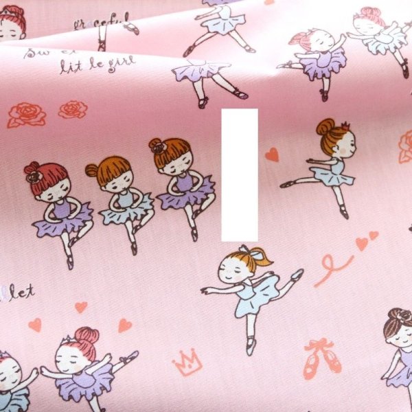 Photo9: ➖ 減價｜‼️不適用於 滿 $350 包郵 及 滿 $600 減 $30｜💢 米黃、粉、黑 各有 1y 現貨｜🇹🇼 台灣布｜薄棉｜芭蕾舞少女 (9)