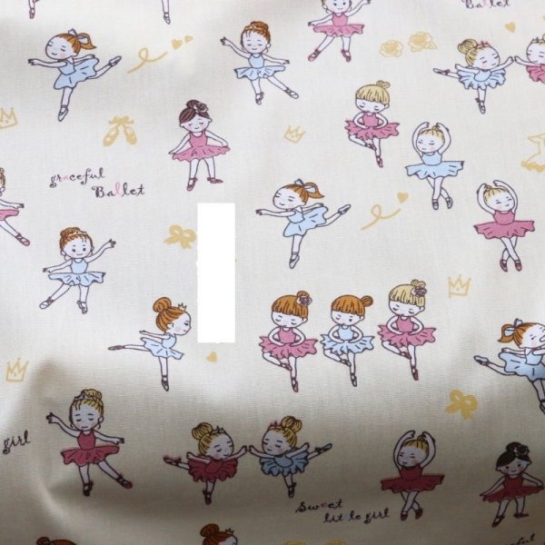 Photo5: ➖ 減價｜‼️不適用於 滿 $350 包郵 及 滿 $600 減 $30｜💢 米黃、粉、黑 各有 1y 現貨｜🇹🇼 台灣布｜薄棉｜芭蕾舞少女 (5)
