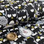 Photo1: 🔥 瘋狂亂減｜‼️不適用於 滿 $350 包郵 及 滿 $600 減 $30｜💢 灰 0.5m 現貨｜🇯🇵 日本製｜牛津布｜Sanrio XO｜Badtz-Maru  (1)