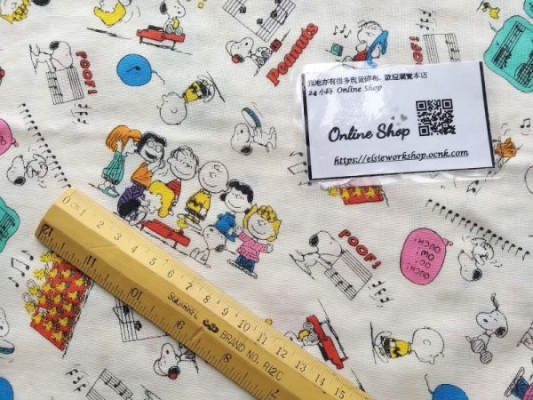 Photo4: 💢 買滿包郵｜💢 1m 現貨｜🇯🇵 日本布｜👶 雙層紗布｜Snoopy｜Peanuts (4)