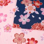 Photo1: ➖ 減價｜日本製｜💢 2色各 0.5m 現貨｜🇯🇵 日本布｜薄棉｜多臂｜和風｜櫻花 (1)