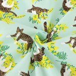 Photo1: ➖ 減價｜‼️不適用於 滿 $350 包郵 及 滿 $600 減 $30｜💢 綠 0.5m 現貨｜🇯🇵 日本布｜薄棉｜貓 (1)