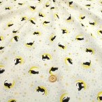 Photo1: ➖ 減價｜‼️不適用於 滿 $350 包郵 及 滿 $600 減 $30｜💢 白 有 1m 現貨｜🇯🇵 日本布｜薄棉｜黑貓｜月亮｜動物 (1)