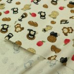 Photo3: ➖ 減價｜‼️不適用於 滿 $350 包郵 及 滿 $600 減 $30｜💢 灰、胚色 0.5y 現貨｜🇹🇼 台灣布｜厚棉｜強運狸貓｜動物｜🍎蘋果 栗子｜可愛小狸貓 (3)