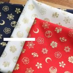 Photo1: ➖瘋狂亂減｜‼️不適用於 滿 $350 包郵 及 滿 $600 減 $30｜💢 紅、白 1y 現貨｜🇹🇼 台灣布｜薄棉｜和風燙金櫻花圖騰｜新年布 (1)