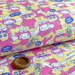 Photo1: 🔥 瘋狂亂減｜‼️不適用於 滿 $350 包郵 及 滿 $600 減 $30｜💢 黃色 0.5m 現貨｜🇯🇵 日本布｜薄棉｜蠟筆小新｜玉桂狗｜2022 (1)