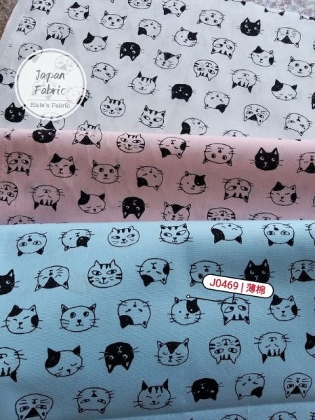 Photo2: ➖ 減價｜‼️不適用於 滿 $350 包郵 及 滿 $600 減 $30｜💢 淺藍、粉、灰白 各有 0.5m 現貨｜🇯🇵 日本製｜100% 棉 薄｜貓｜動物 (2)