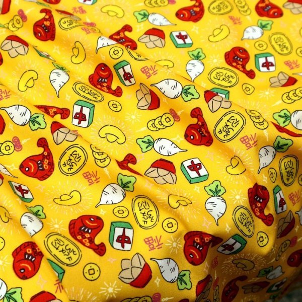 Photo12: ➖ 減價｜‼️ 不享 滿 $250 包郵 ‼️不享 滿 $600 減 $30｜💢 紅、黃、深藍 各有 0.5y 現貨｜🇹🇼 台灣布｜薄棉｜吉祥發財好彩頭 (12)