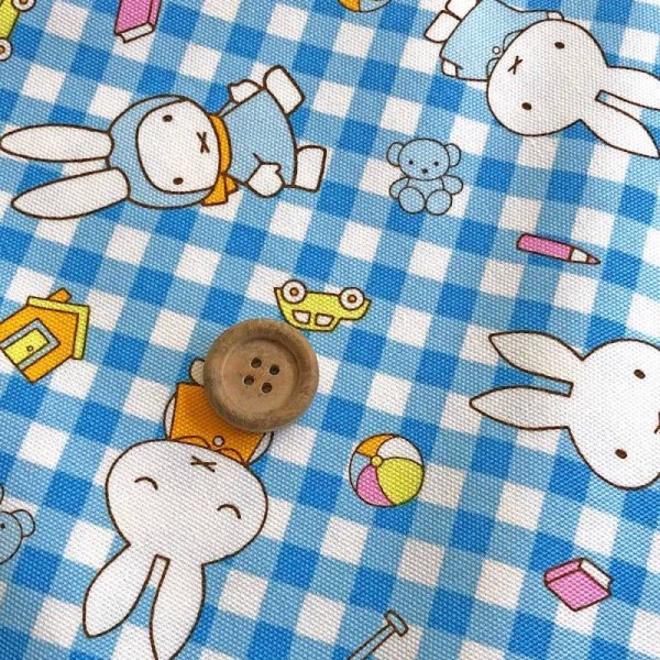 Photo1: 📮 買滿包郵｜💢 非 現貨｜🇯🇵 日本布｜Miffy｜格仔｜2020｜牛津布 (1)