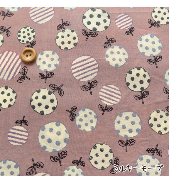 Photo3: ➖ 減價品｜‼️不適用於 滿 $350 包郵 及 滿 $600 減 $30｜💢 復古粉、孔紫 各 0.5m 現貨｜🇯🇵 日本製｜薄棉｜花｜Flower｜圓形 (3)