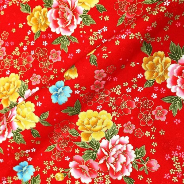 Photo4: ➖ 減價｜‼️不適用於 滿 $350 包郵 及 滿 $600 減 $30｜💢 紅、湖藍、深藍 各 1y 現貨｜🇹🇼 台灣製｜厚棉｜花開富貴 (4)